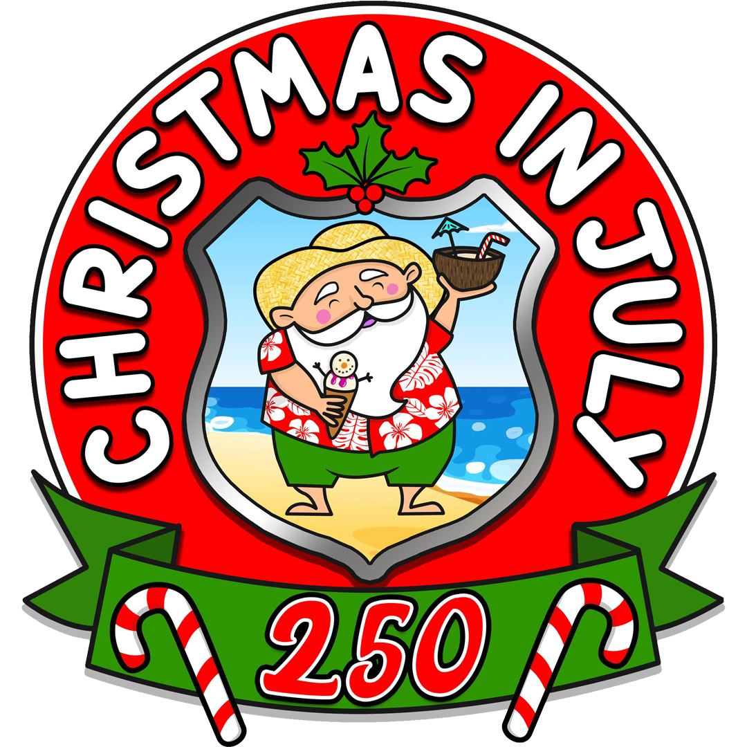 Christmas In July 250 logo